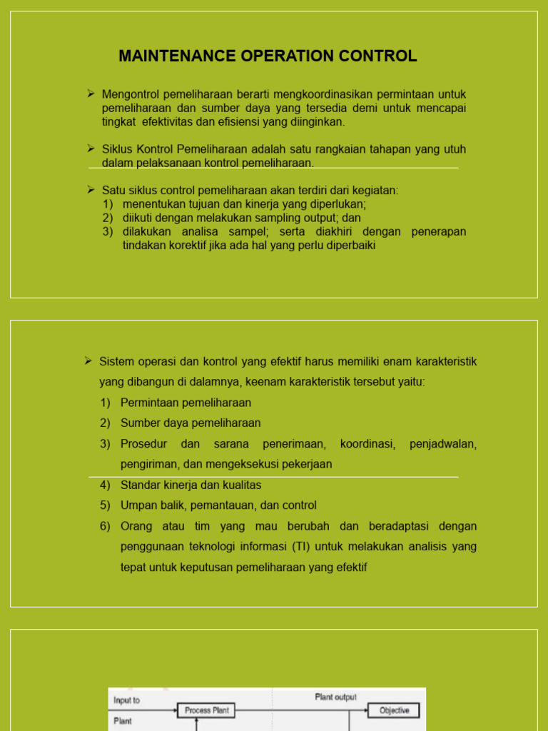 Maintenance Operasional Control | PDF