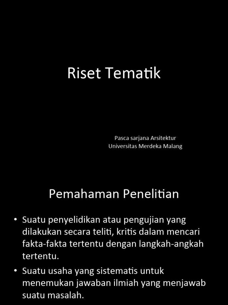 Riset Tema*k dalam Arsitektur Kualita*f | PDF | Sustainable Design ...