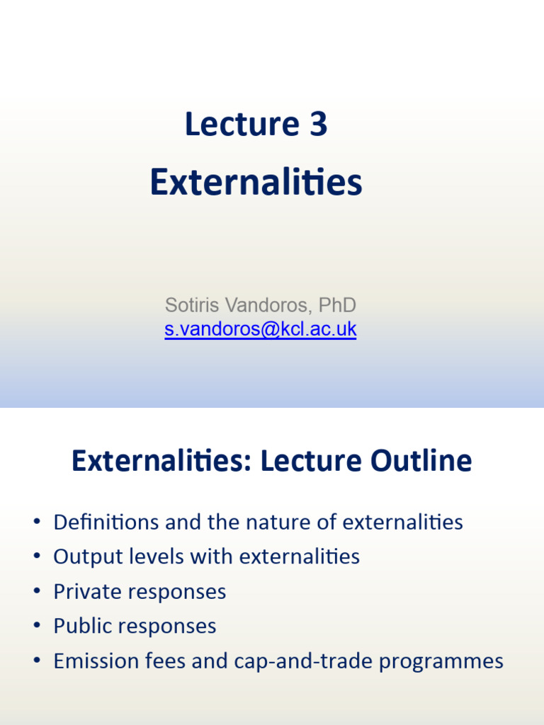 Understanding Externali/es in Economics | PDF | Emissions Trading ...