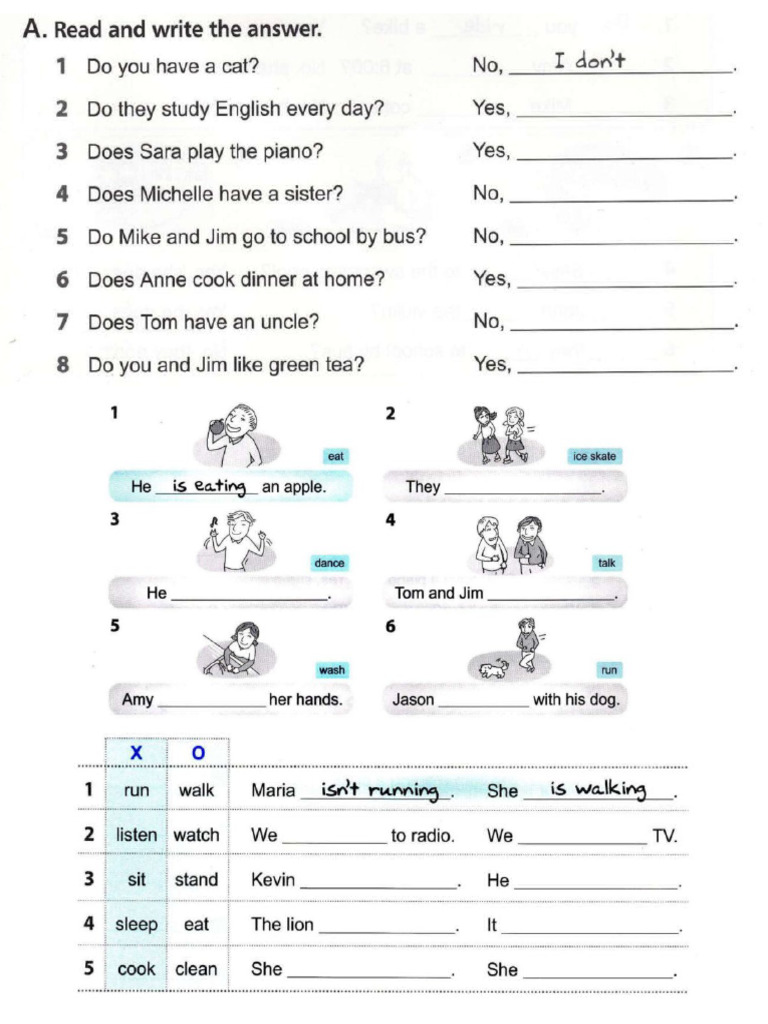 Kids Simple Continuous | PDF