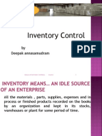 Topic: Inventory Control