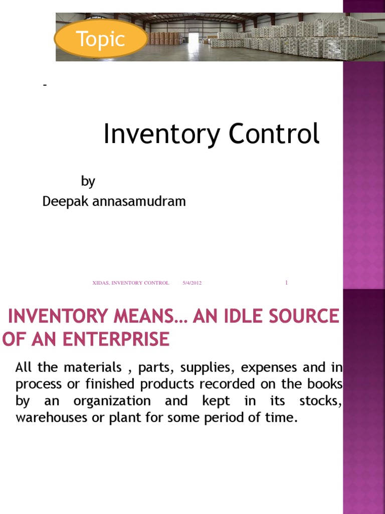 literature review on inventory control pdf