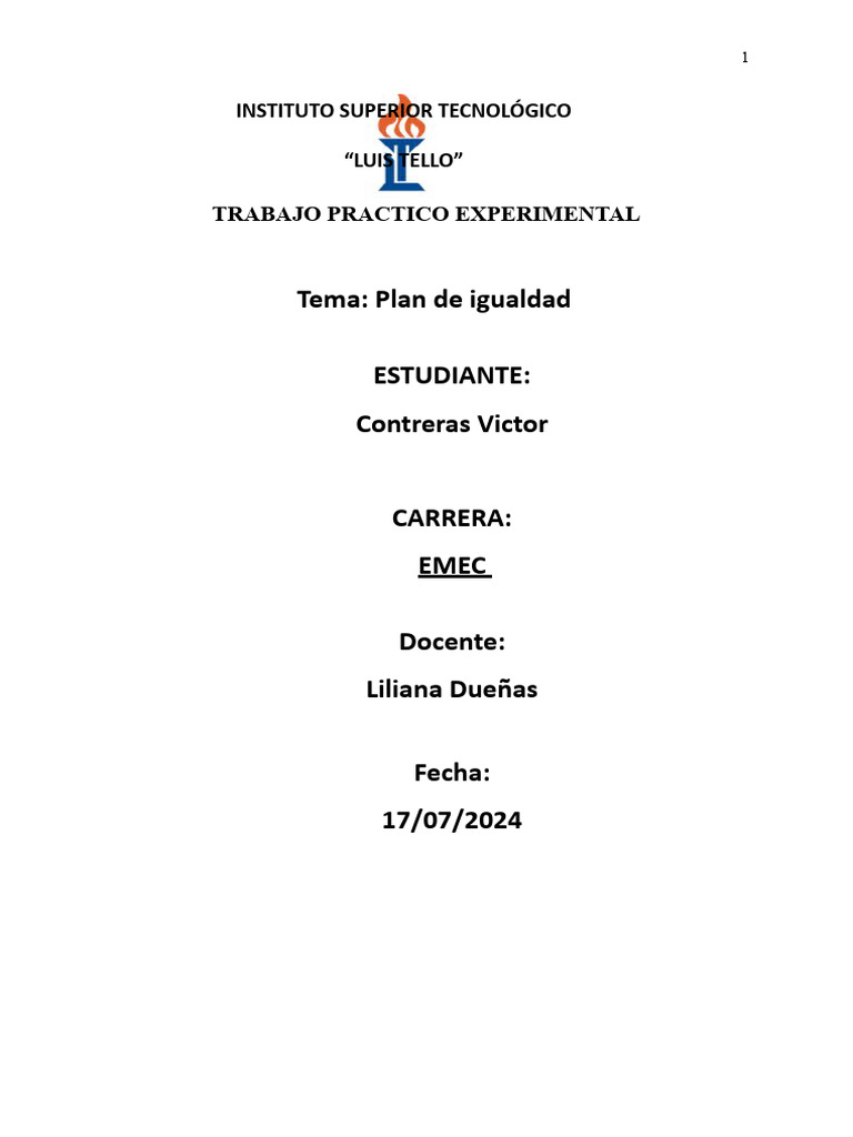 Plan de Igualdad en Educación Superior | PDF | Igualdad de género ...
