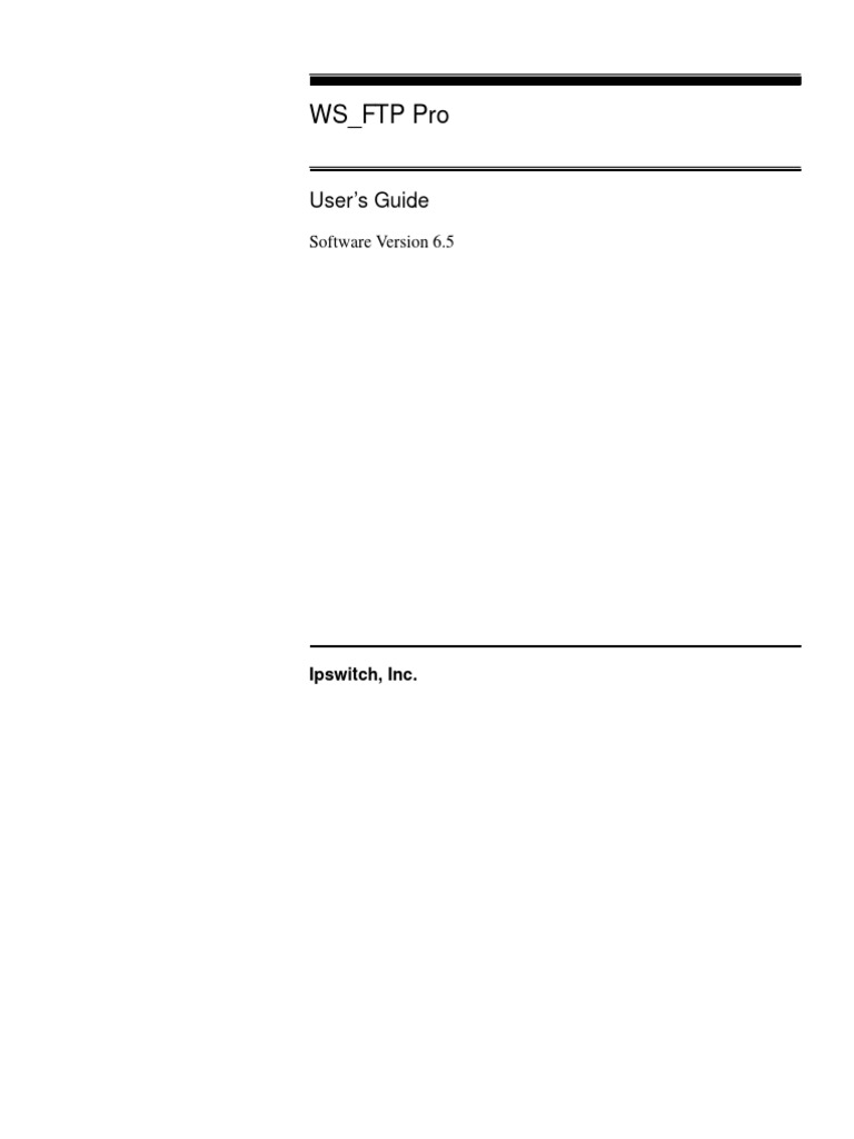 Ws FTP 65 | PDF | File Transfer Protocol | Microsoft Windows