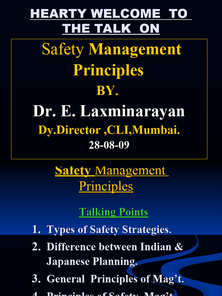 # P-1-Safety Magt Principles | PDF | Safety | Occupational Safety And ...