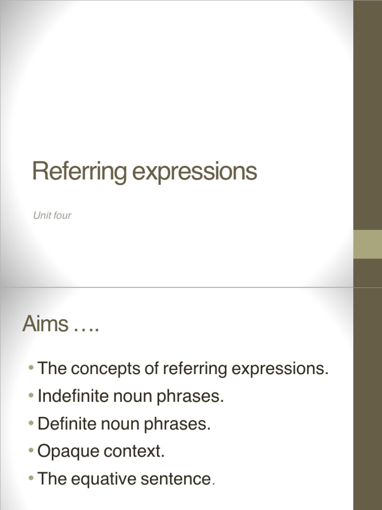 Unit 4 Semantics SC | PDF