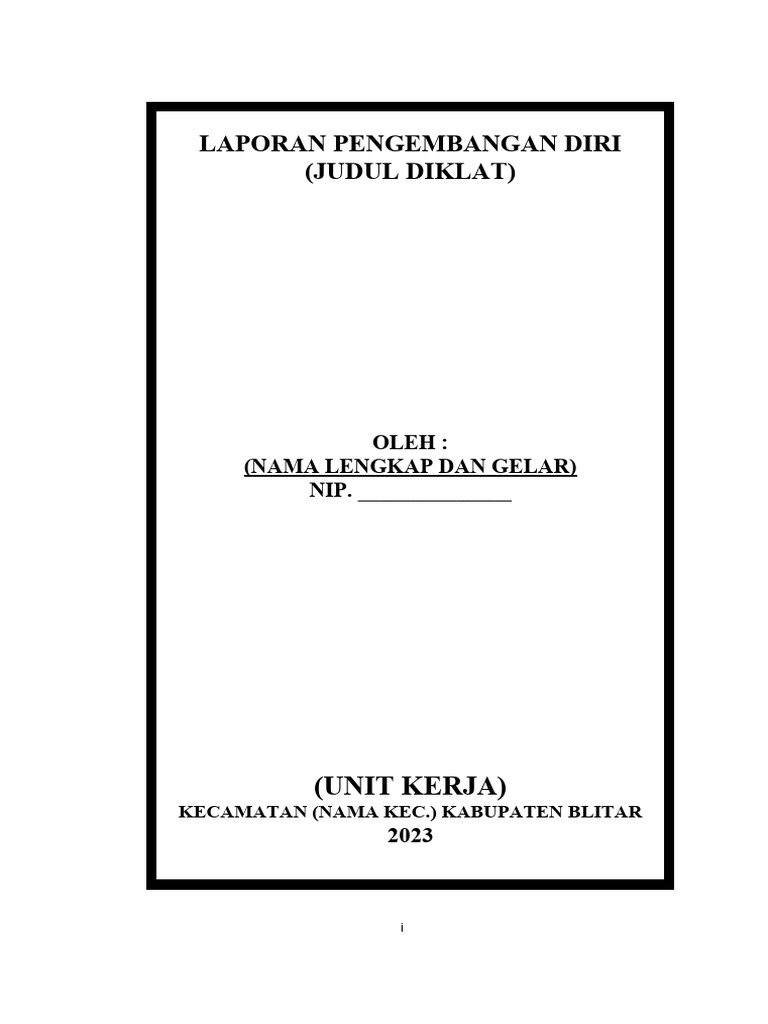 Laporan Pengembangan Diri Guru 2023 | PDF