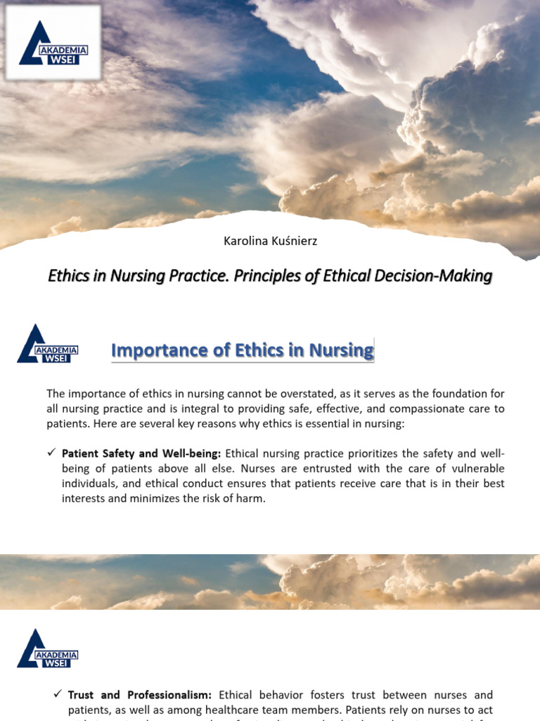 Nursing Professional Ethics | PDF | Medical Ethics | Autonomy
