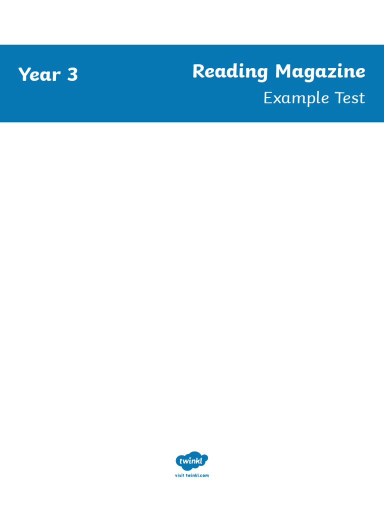Year 3 Reading Targets