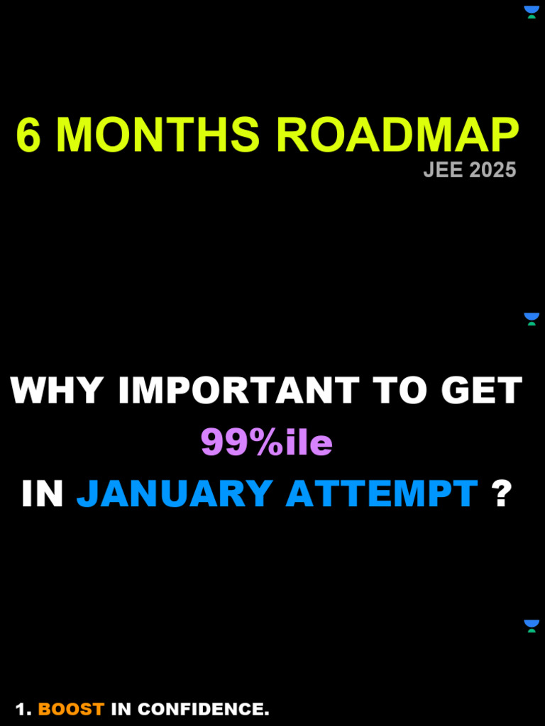 6 Months Roadmap For JEE Main 2025 Jan Attempt | PDF | Chemistry | Physics