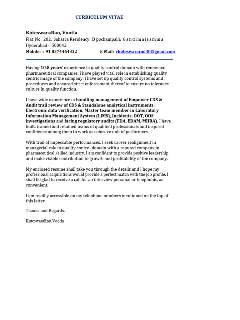 Ananth CV Quality Control PDF High Performance Liquid Chromatography