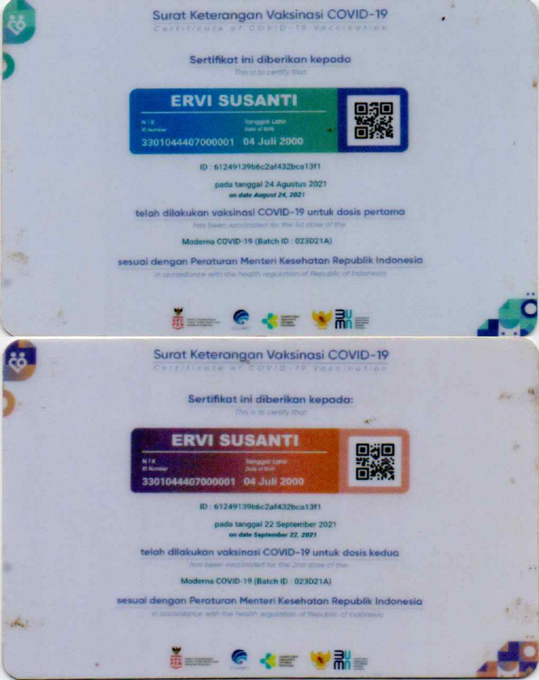 Ervi - Kartu Vaksin | PDF