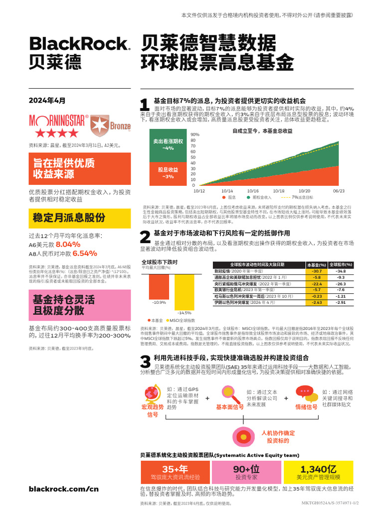 BGF Systematic Global Equity High Income Fund Flyer CN Updated | PDF
