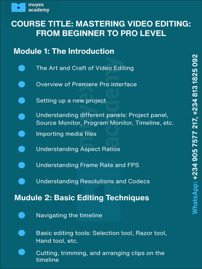 Master Video Editing: From Beginner to Pro | PDF | Video | Editing