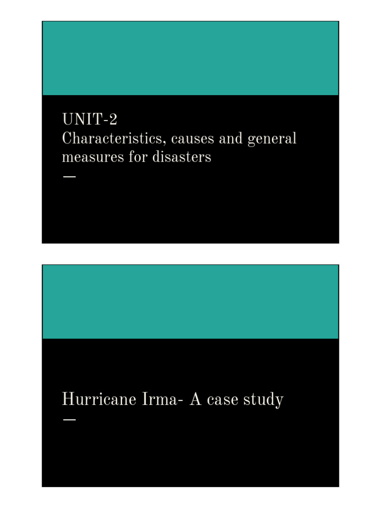 Disasters: Case Studies of Sandy & Irma | PDF | Tropical Cyclones ...