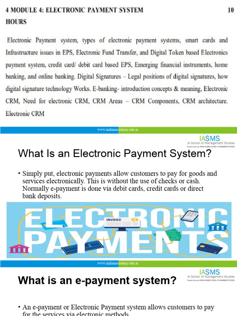 Types of Electronic Payment Systems | PDF | Debit Card | Credit Card