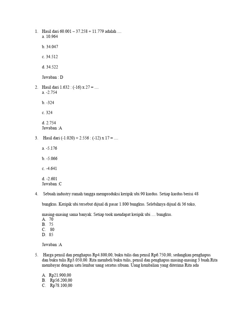 Soal Osn Matematika 1 | PDF