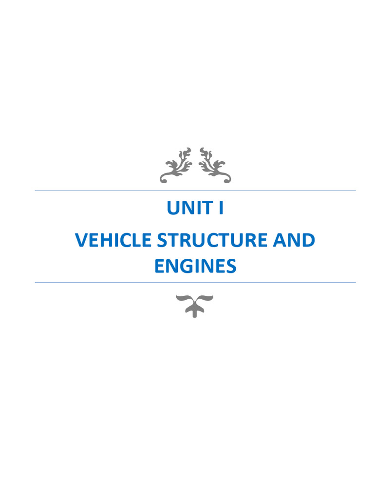 Vehicle Structure and Engine Overview | PDF | Fuel Injection | Piston