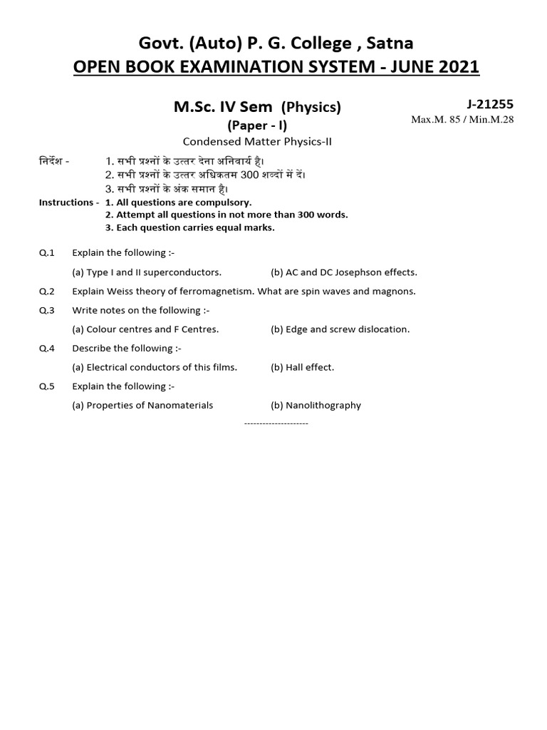 MSC IV - Physics | PDF | Operational Amplifier | Electricity