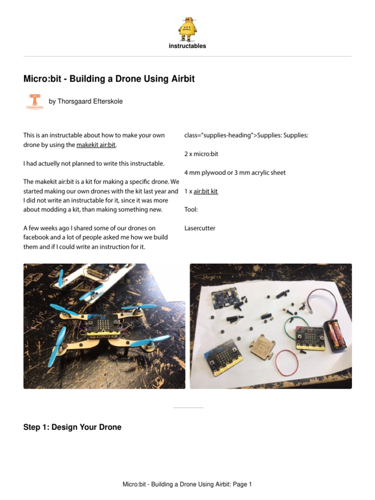 Build Your Micro:bit Drone with Airbit | PDF | Propeller | Manufactured ...