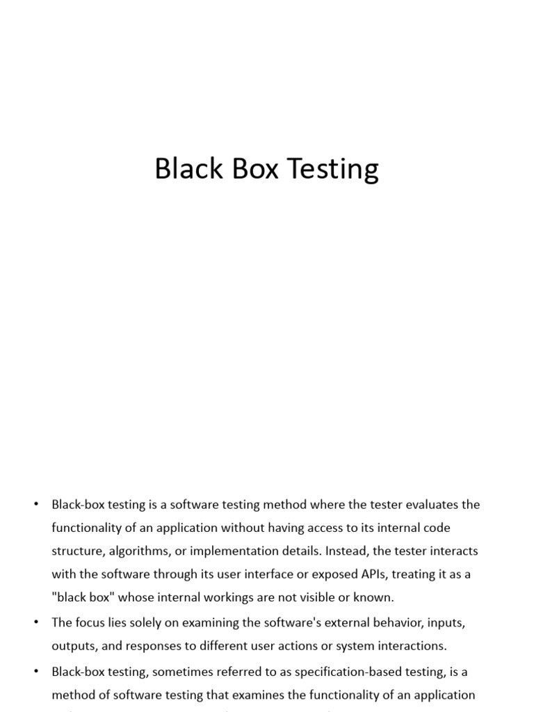 Black Box And White Box Testing Pdf – QFSW