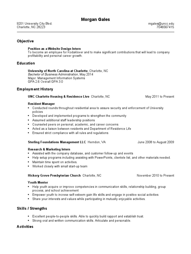 Optimal Resume PDF