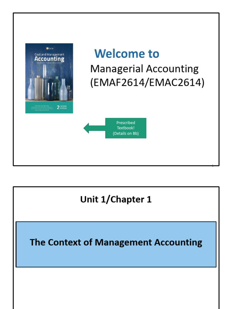 Introduction to Management Accounting | PDF | Management Accounting ...