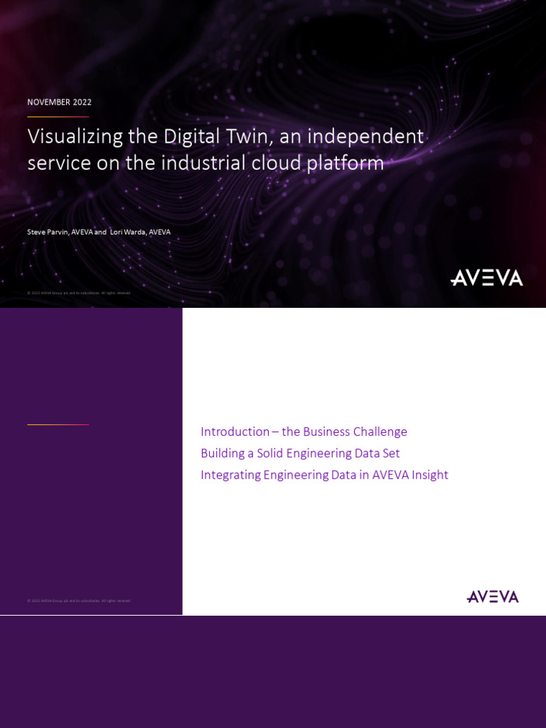 AVEVA Digital Twin Visualization Guide | PDF | Cloud Computing | Analytics