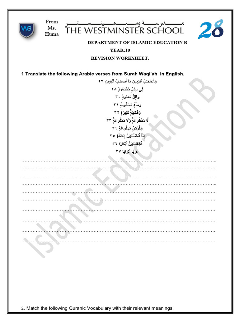 Yr 10 final term revision work sheet may june 2024 pdf monotheism