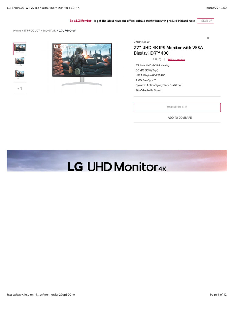4.m.LG 27UP600-W - 27 Inch UltraFine™ Monitor - LG HK | PDF | Computer ...