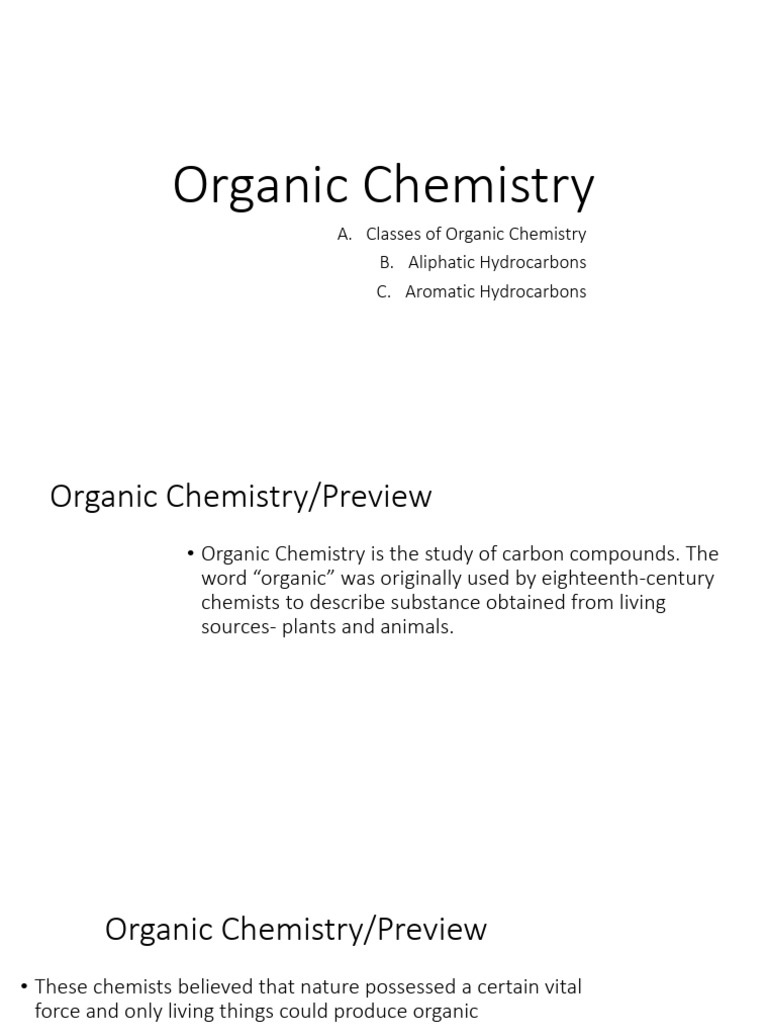 Overview of Organic Chemistry Concepts | PDF | Alkane | Organic Compounds