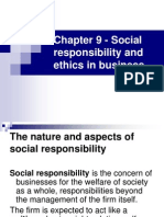 Chapter 9 - Social Responsibility and Ethics in Business