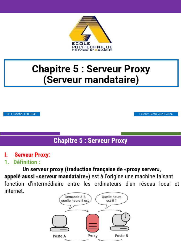Chapitre 5 Proxy Server | PDF | Serveur proxy | Réseau privé virtuel