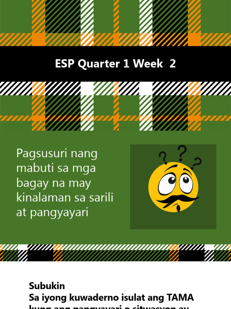 ESP Quarter 1 Week 2 | PDF