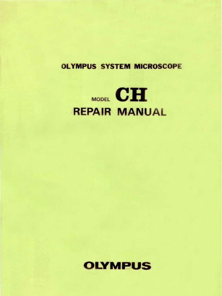 Olympus Microscope Repair Manual PDF Screw Nut (Hardware)