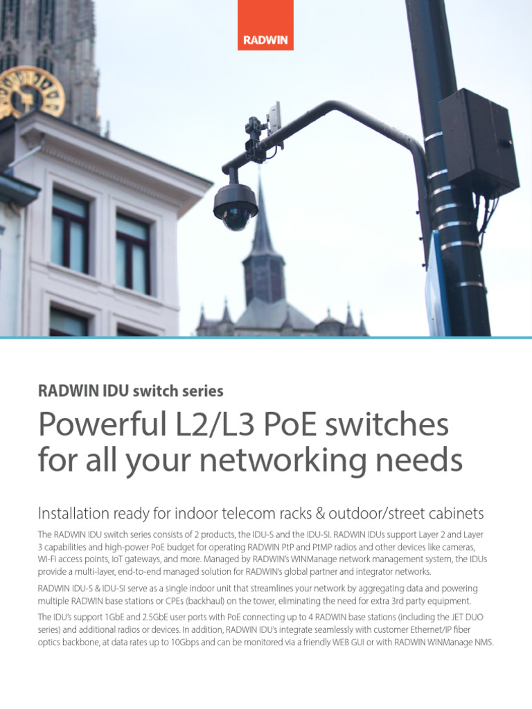 RADWIN IDU-S & IDU-SI Telecom Switches | PDF | Network Switch ...