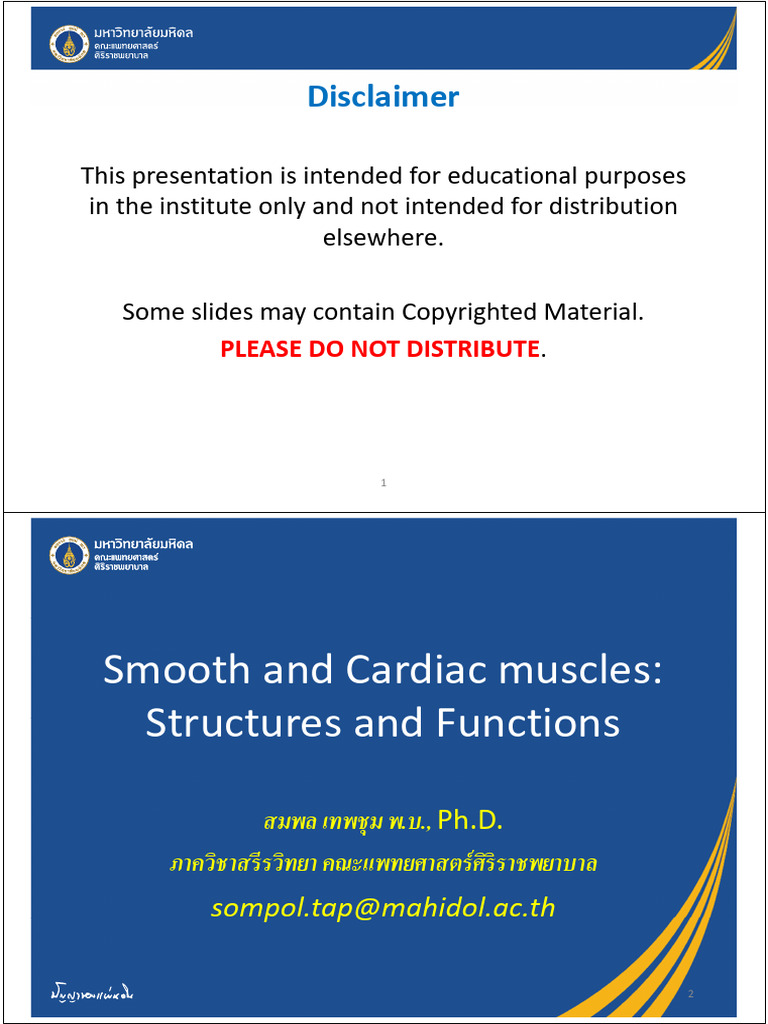 08 Smooth and Cardiac Muscles | PDF | Muscle Contraction | Muscle