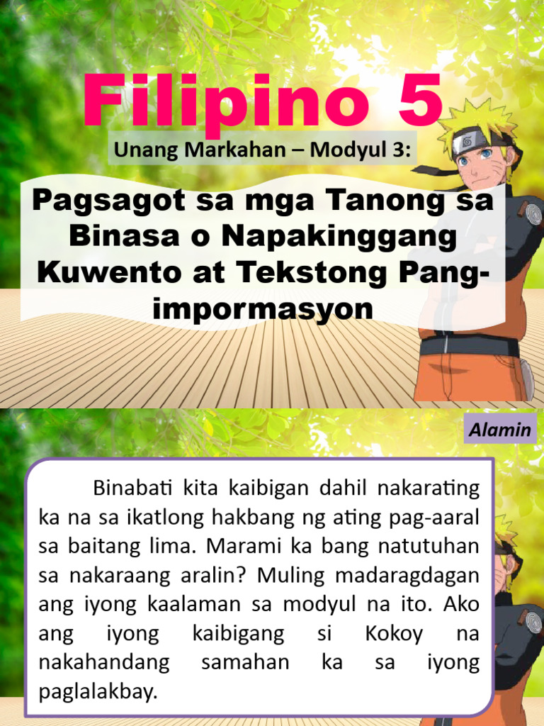 Filipino 5 Q1 Module 3 | PDF
