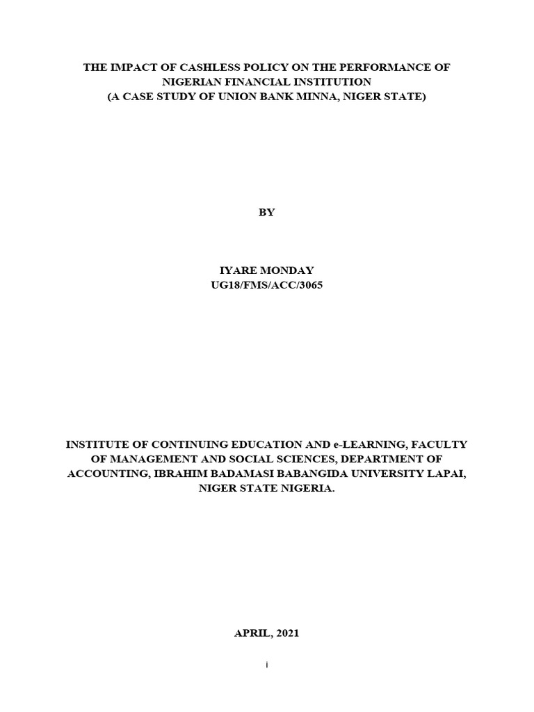 Cashless Policy Impact on Nigerian Banks | PDF | Monetary Policy | Data ...