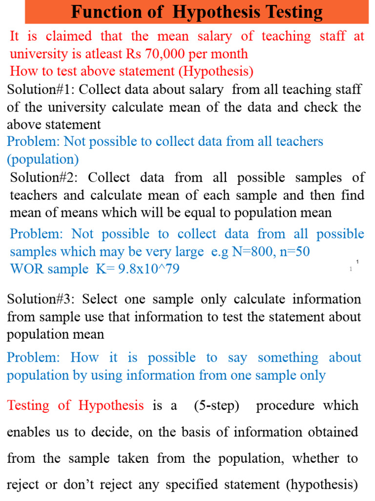 Hypothesis Testing Procedures Explained | PDF | Hypothesis ...