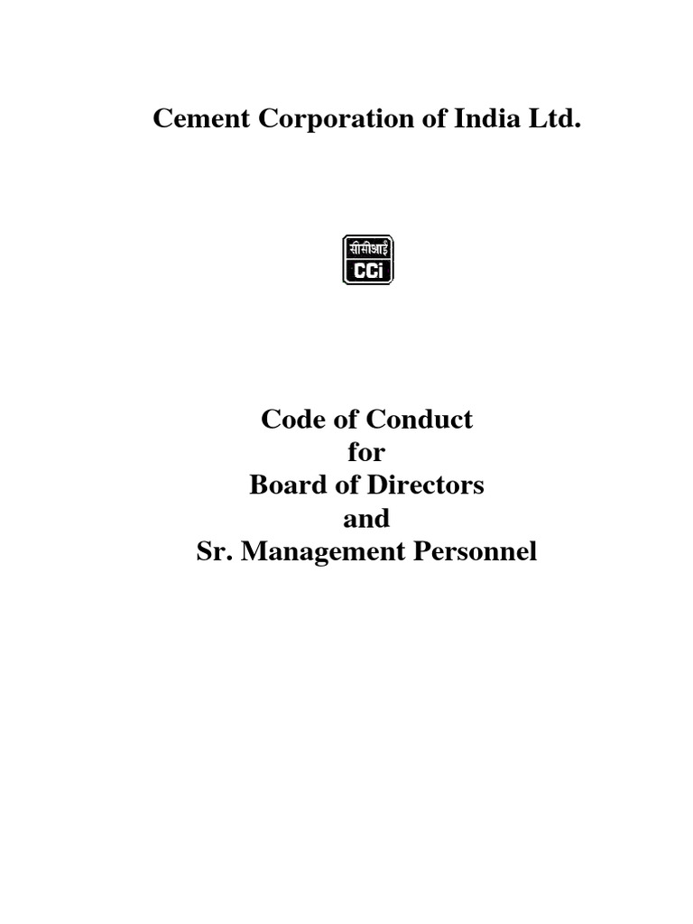 Final Draft Code - of - Conduct CCI | PDF | Regulatory Compliance ...