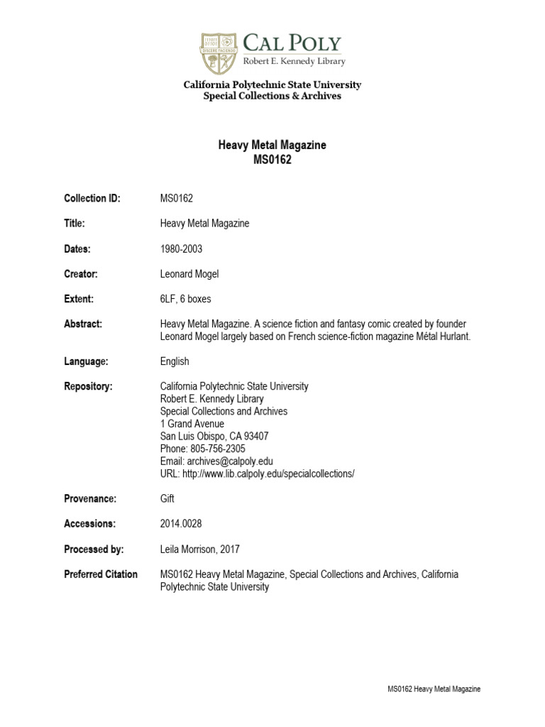 Ms0162 heavy metal magazine finding aid pdf
