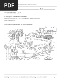 P - Science - 2 - Worksheets - Unit 1