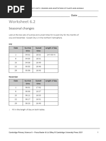 P - Science - 5 - Worksheets - Unit 6