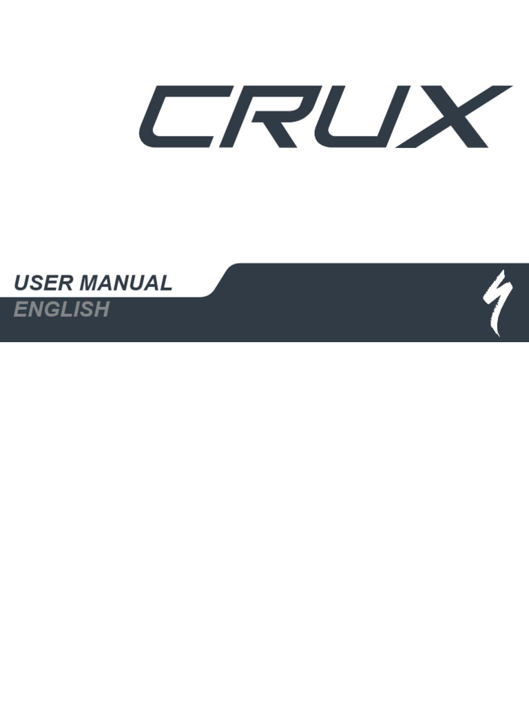 Specialized CruX User Manual | PDF | Business | Technology & Engineering
