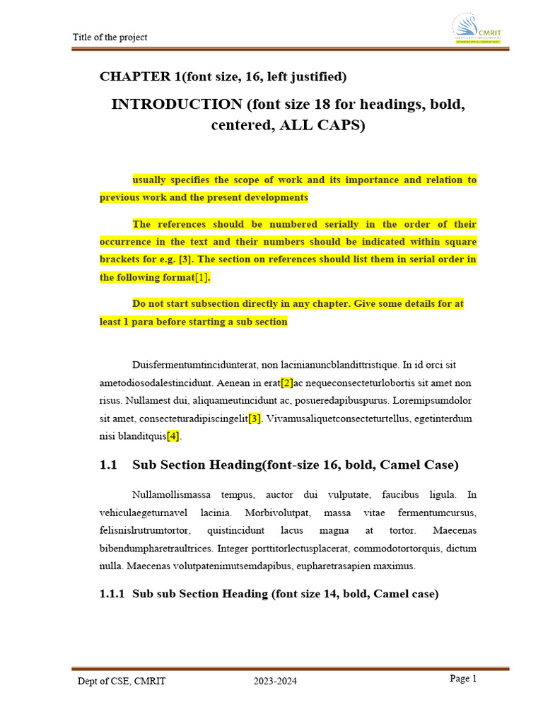 Project Documentation Guidelines 2023 | PDF | Computing | Computer Science