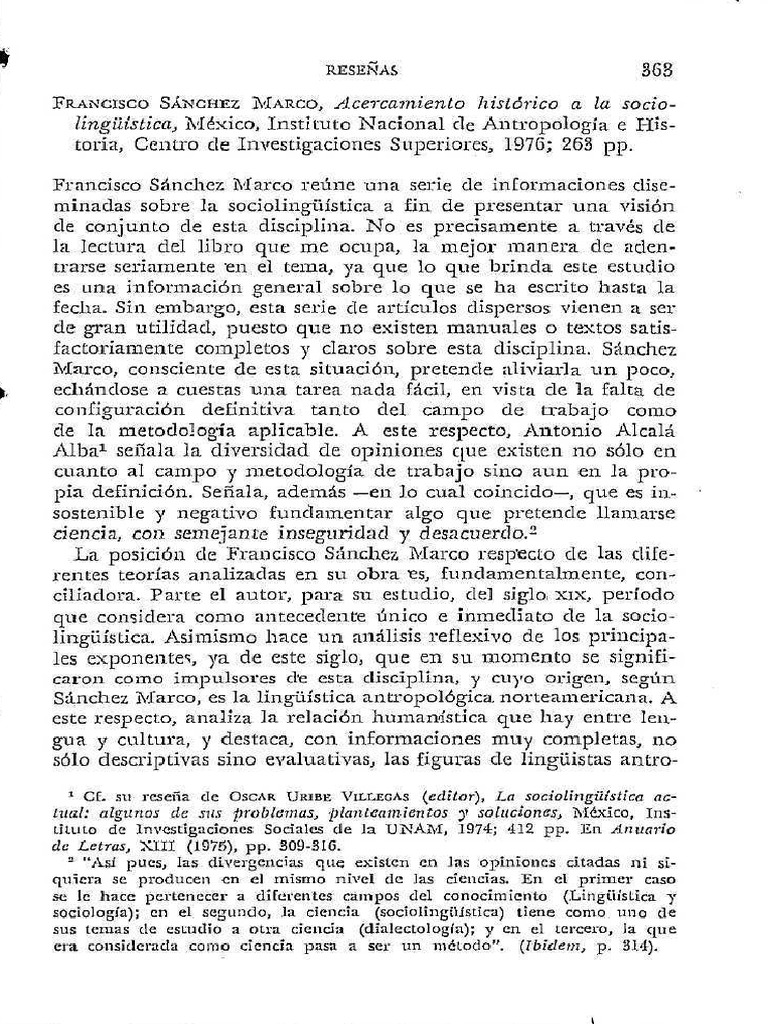 Reseña | PDF | Lingüística | Sociolingüística