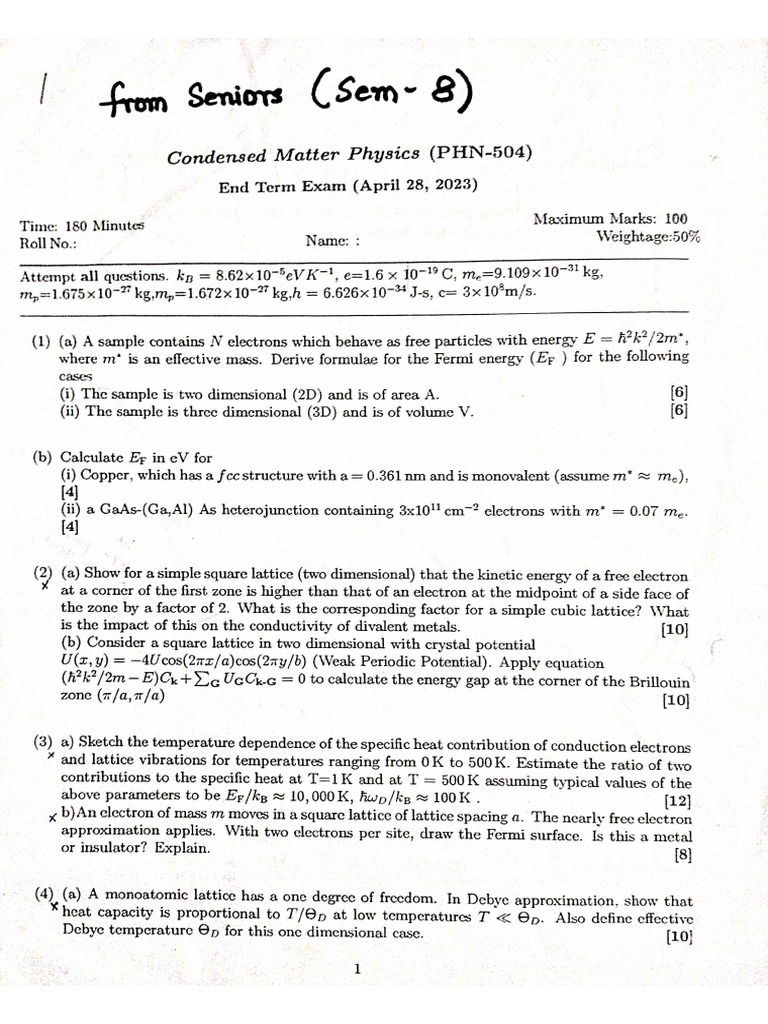 Sem 8 ETE 2023 Papers | PDF
