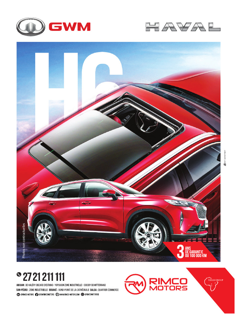 Fiche technique Haval H6 HEV | PDF | Système anti-blocage des roues ...