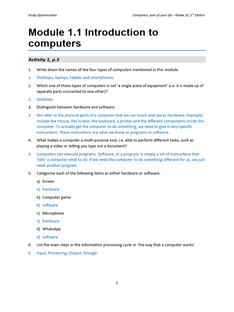 Grade 10 Computer Basics Overview | PDF | Computer File | Image Scanner